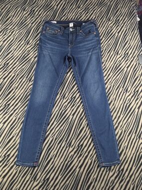True Religion Jennie Curvy Mid Rise Skinny Jeans 30x28